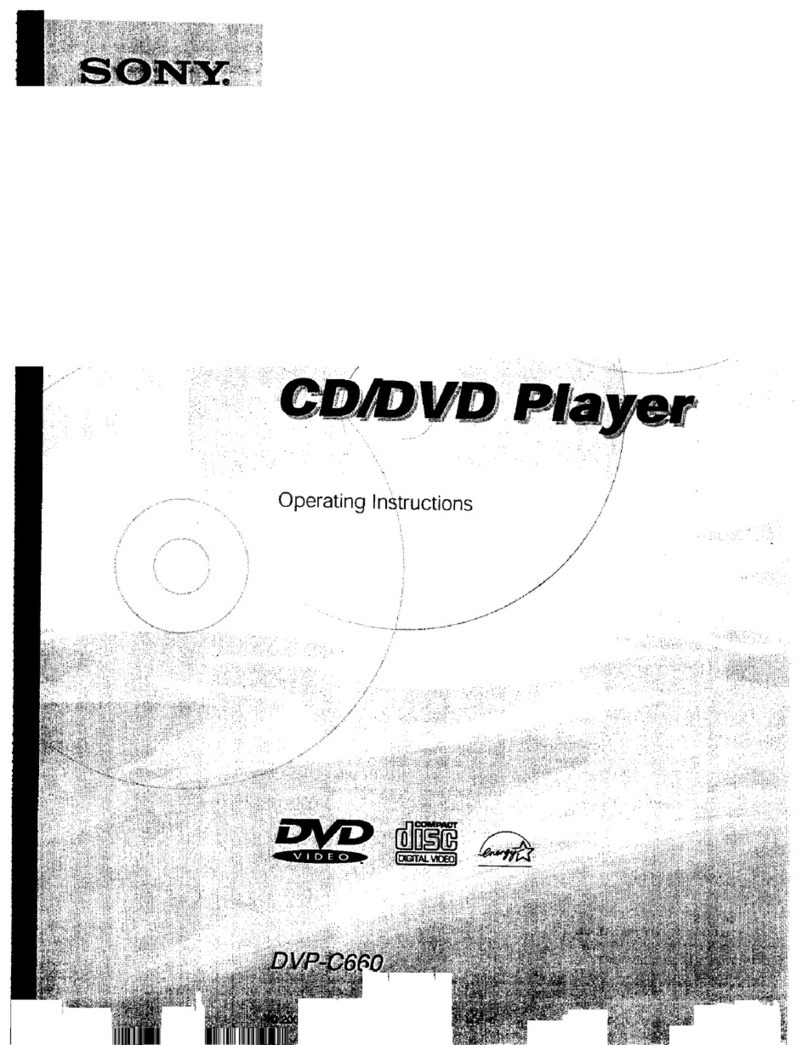 Sony DVP-C660 - 5 Disc DVD Player operating instructions