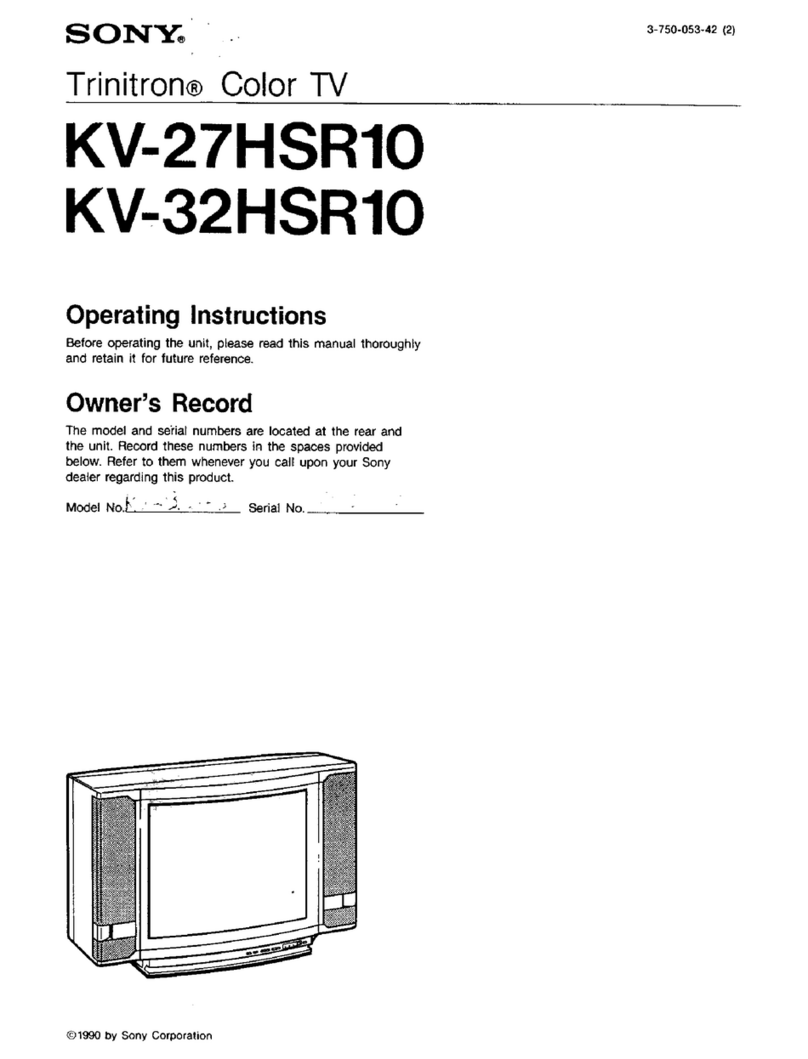 Sony Trinitron KV-27HSR10 User manual