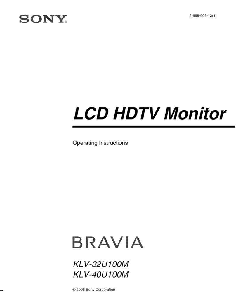 Sony BRAVIA KLV-40U100M User manual Sony BRAVIA KLV-40U100M User manual