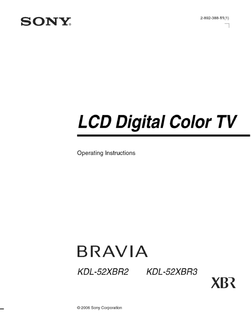 Sony BRAVIA KDL-52XBR3 User manual Sony BRAVIA KDL-52XBR3 User manual