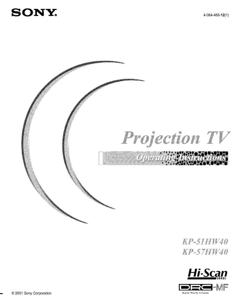 Sony KP 51HW40 operating instructions