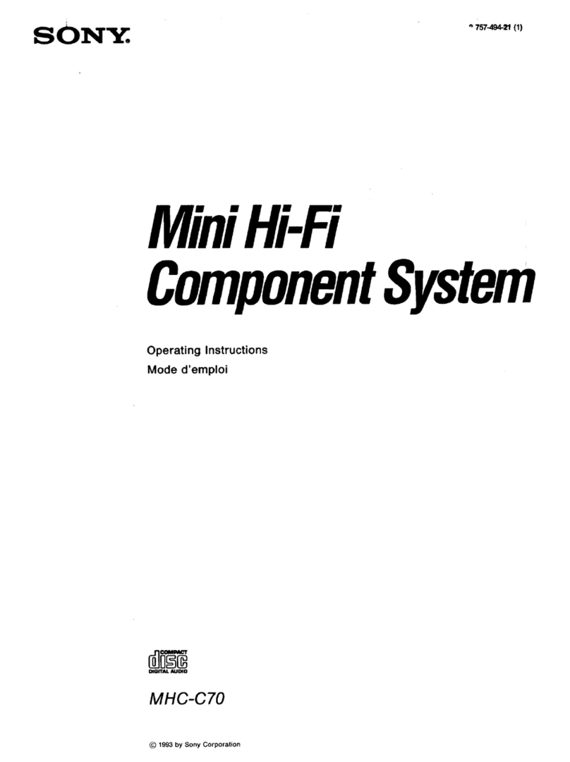 Sony MHC-C70 operating instructions