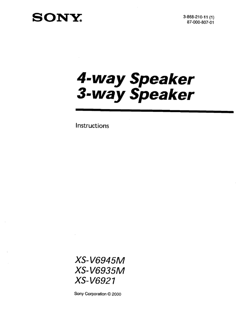 Sony XS-V6935M - 6 X 9" 3 Way Mobile Speaker instructions