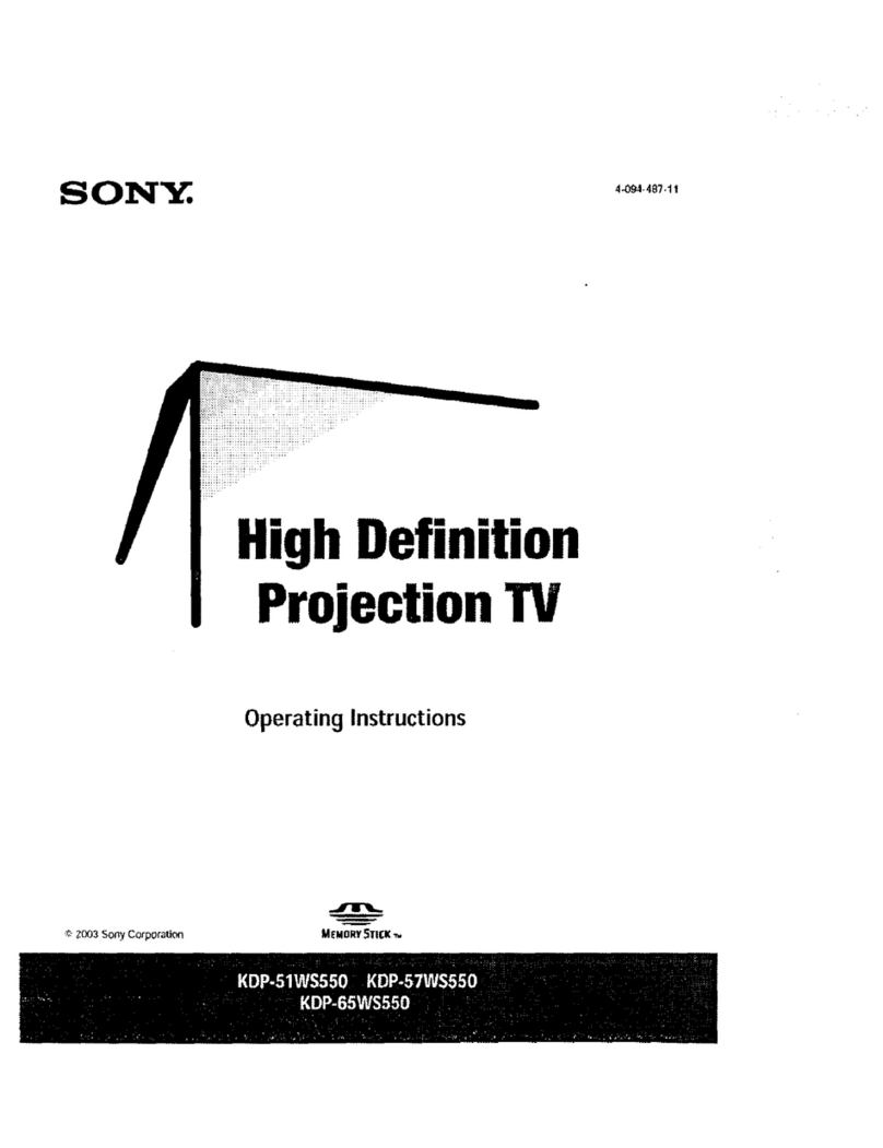 Sony KDP-51WS550 - 51" High Definition Projection... User manual