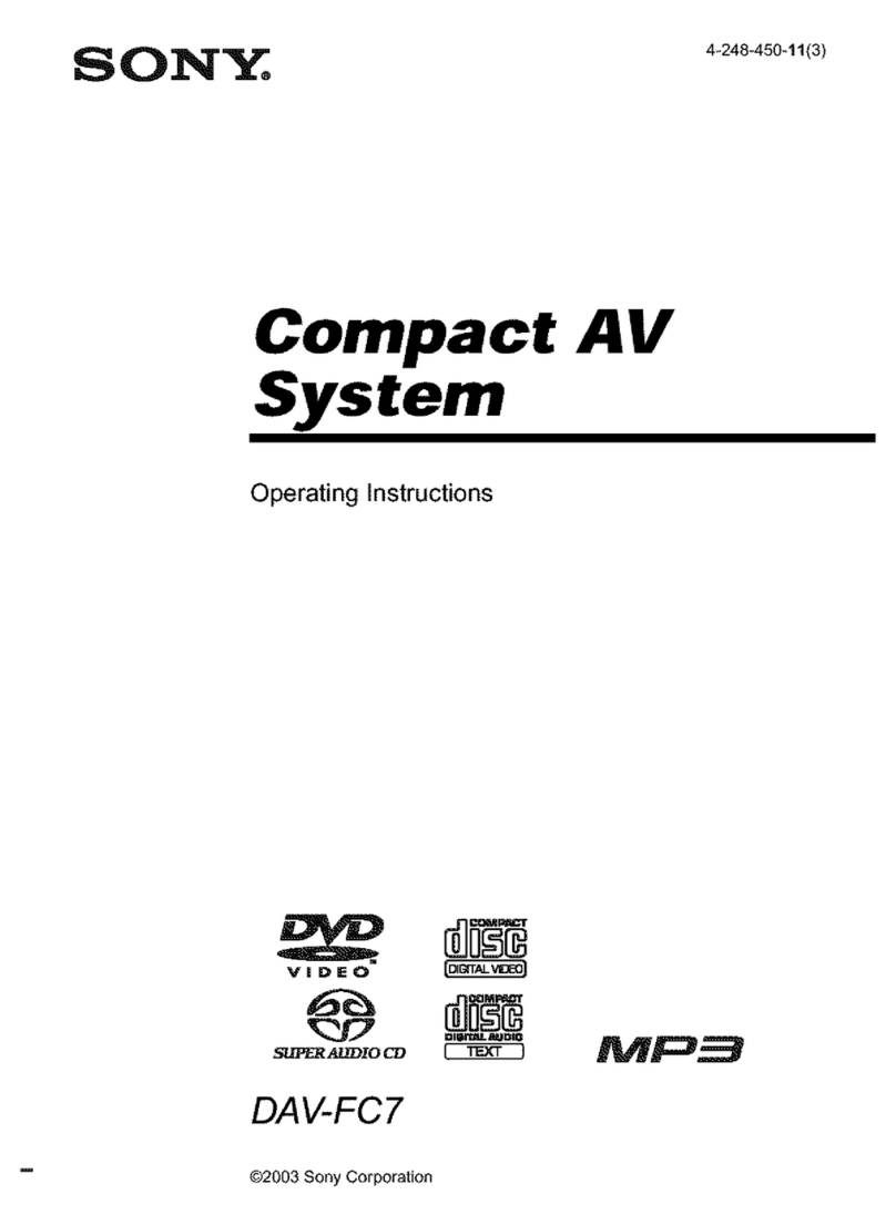 Sony DAV-FC7 - Dvd Dream System operating instructions