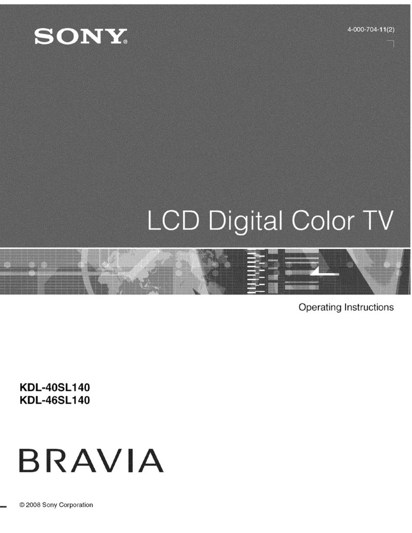 Sony KDL-40SL140 - 40" Bravia Sl Series Lcd Tv User manual
