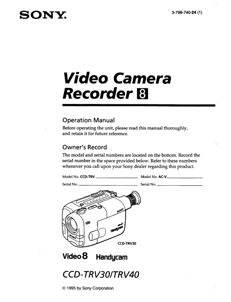 Sony CCD-TRV30 - Video Camera Recorder 8mm User manual