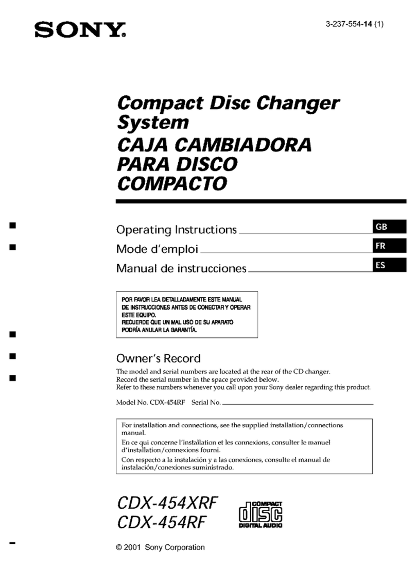 Sony CDX-454XRF User manual