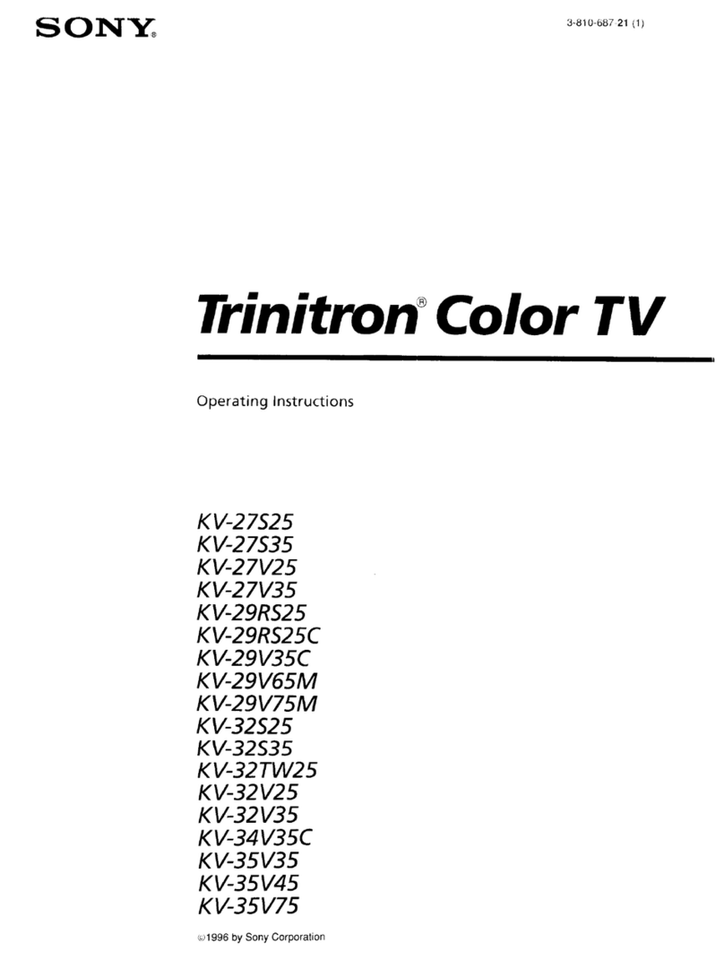 Sony KV-27S25 - 27" Trinitron Color Tv User manual