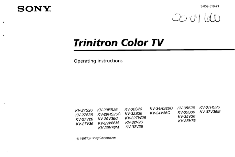 Sony KV-27V26 - 27" Trinitron Color Television User manual