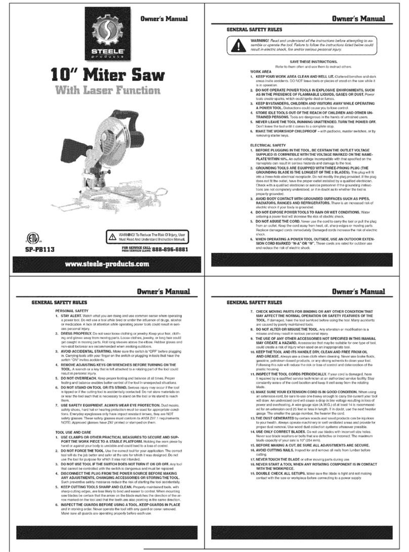 STEELE PRODUCTS SP-PB113 owner's manual