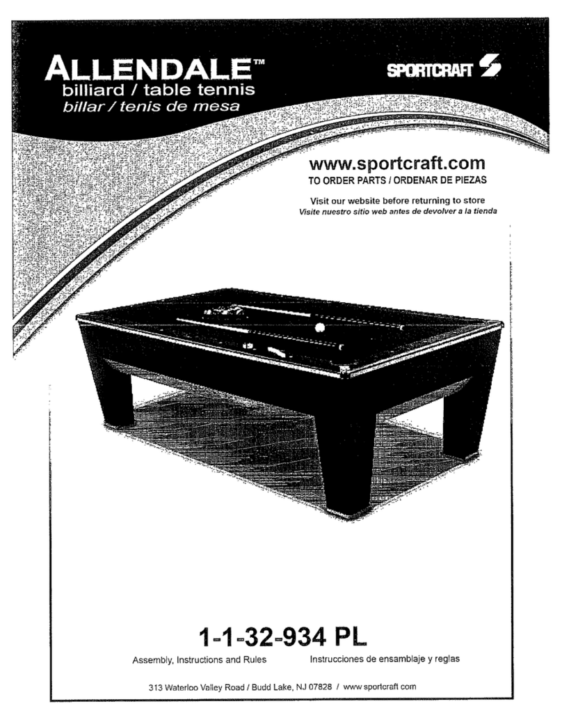 Sportcraft Allendale 1-1-32-934 PL Assembly instructions and rules