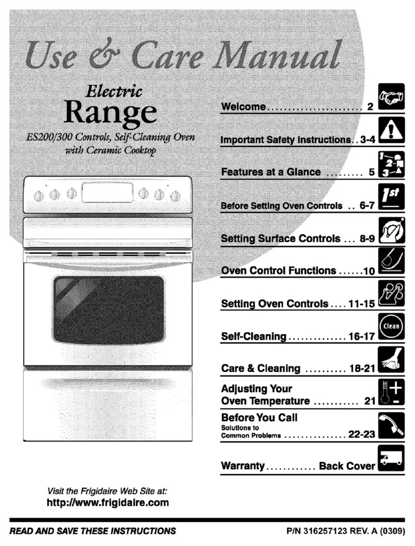 Frigidaire TEF364ASJ User manual