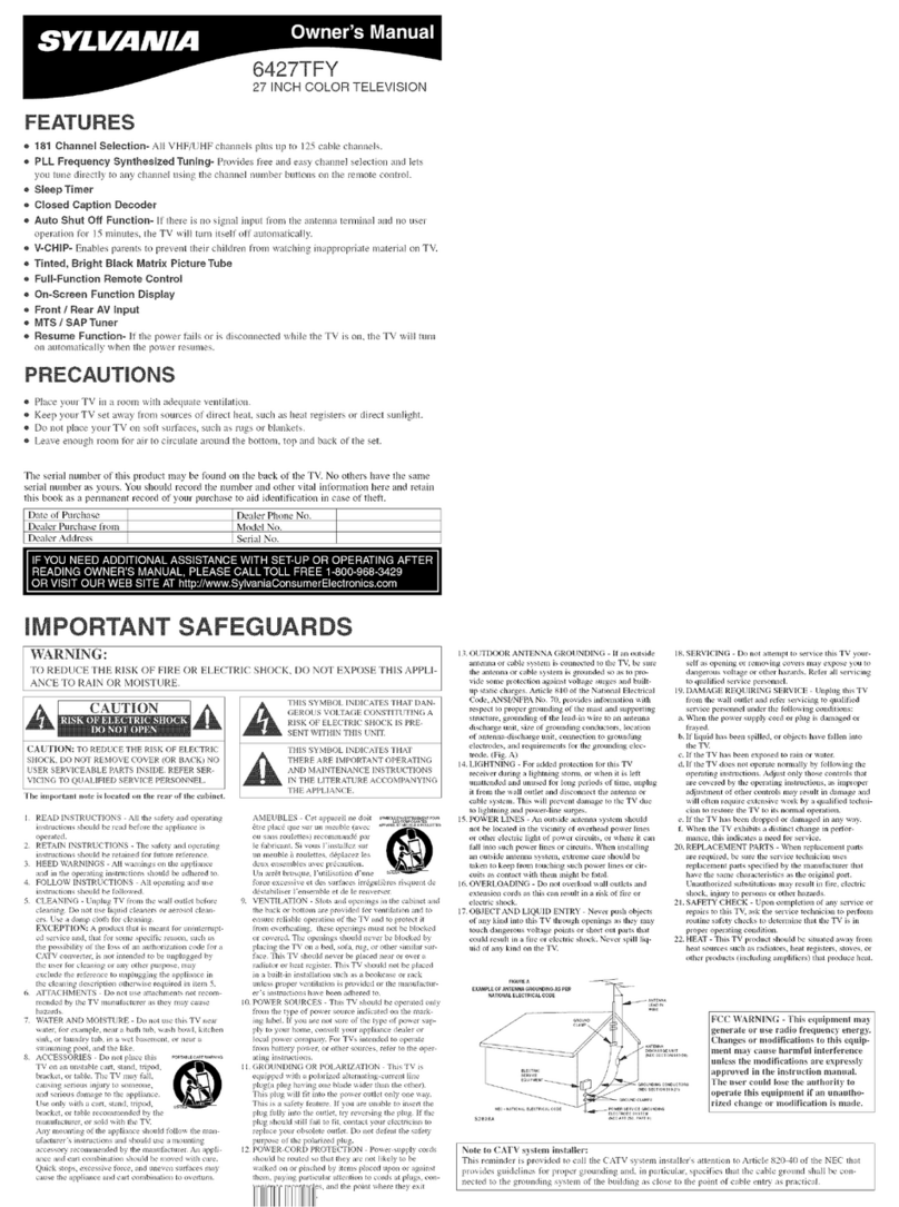 Sylvania 6427TFY User manual