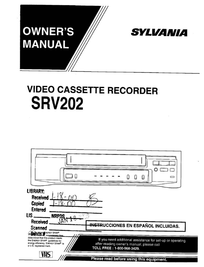 Sylvania SRV202 User manual Sylvania SRV202 User manual