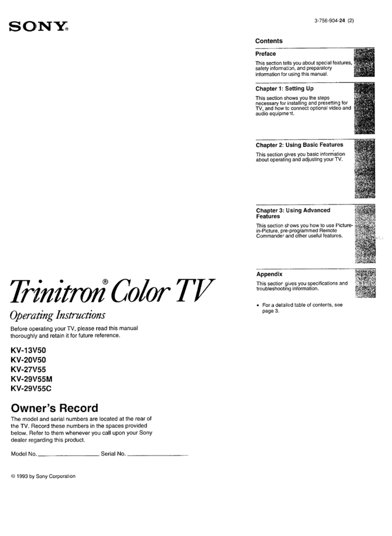Sony Trinitron KV-20V50 User manual