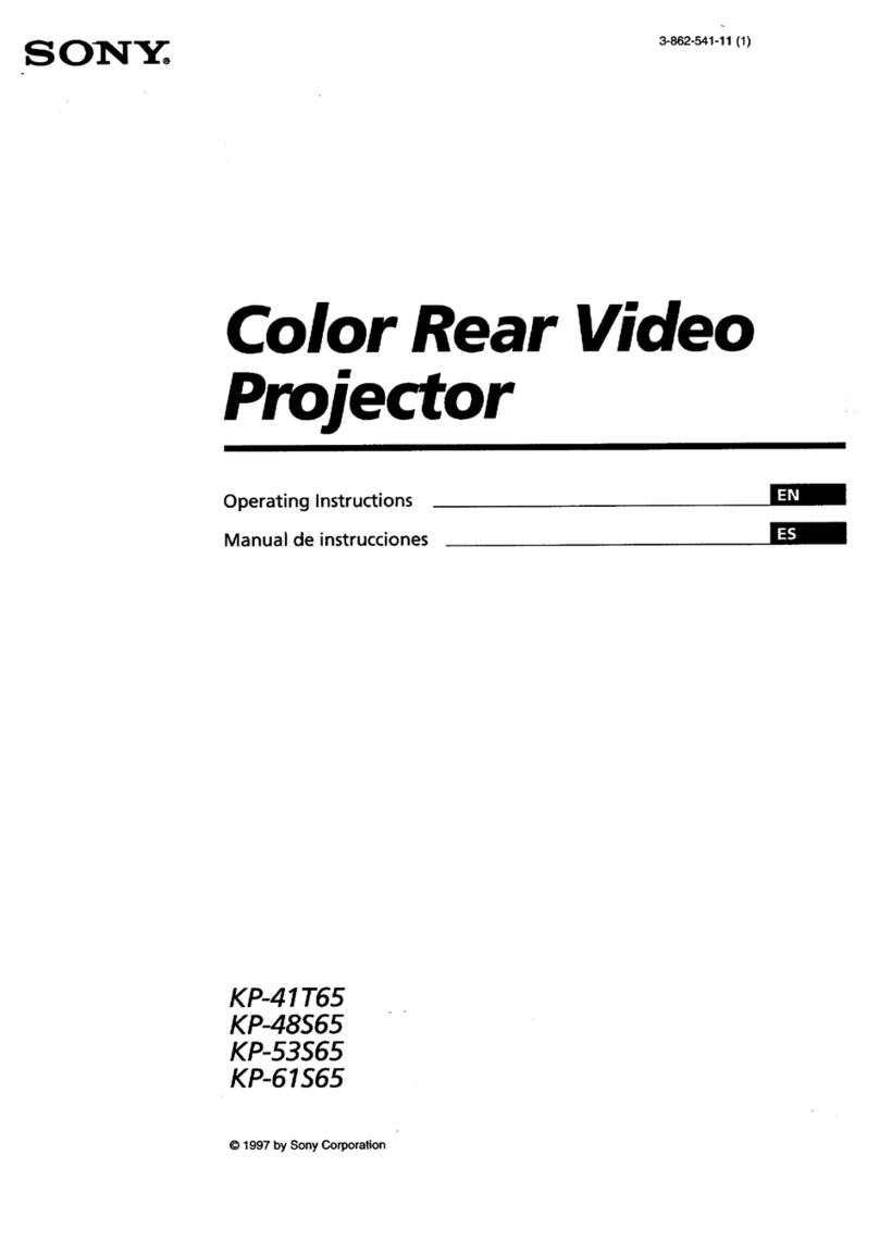 Sony KP-48S65 - 48" Color Rear Video Projector Operating instructions manual