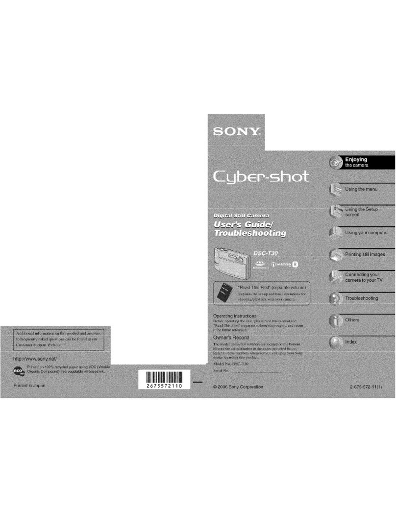 Sony Cyber-shot DSC-T30 Operating instructions