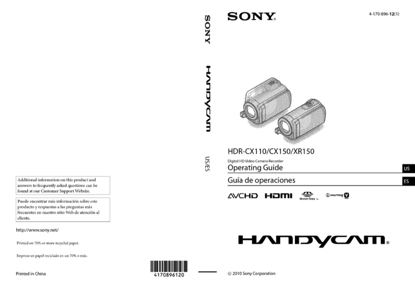 Sony HANDYCAM HDR-CX150 operating guide