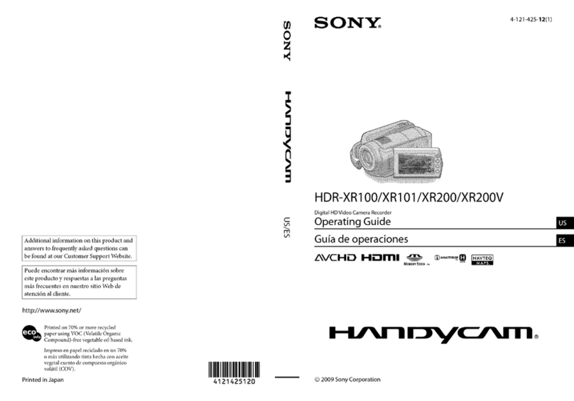 Sony HDR-XR100 operating guide