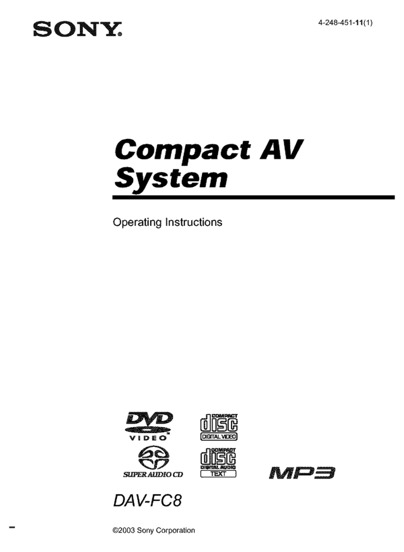 Sony DAV-FC8 - Dvd Dream System User manual