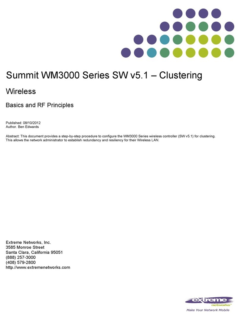 Extreme Networks Summit WM3000 Series SW v5.1 Manual Extreme Networks Summit WM3000 Series SW v5.1 Manual