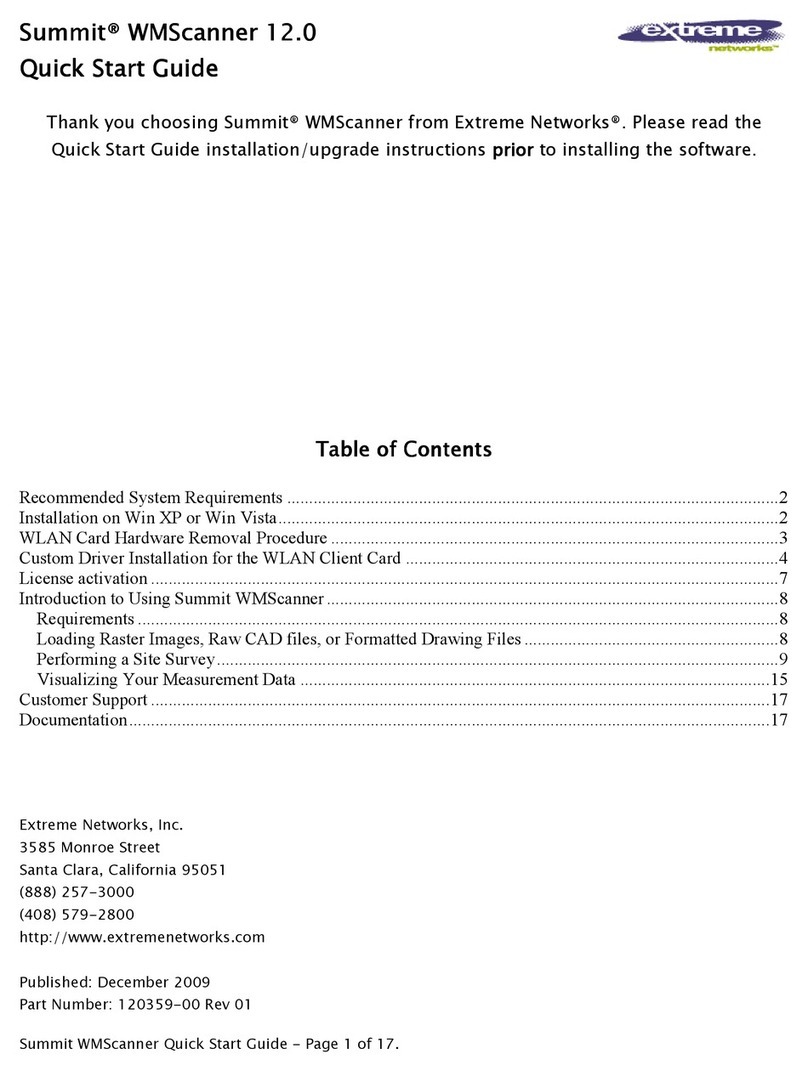 Extreme Networks Summit WMScanner 12.0 User manual