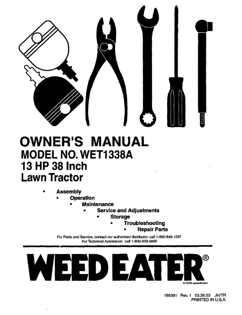 Weed Eater WET1338A User manual