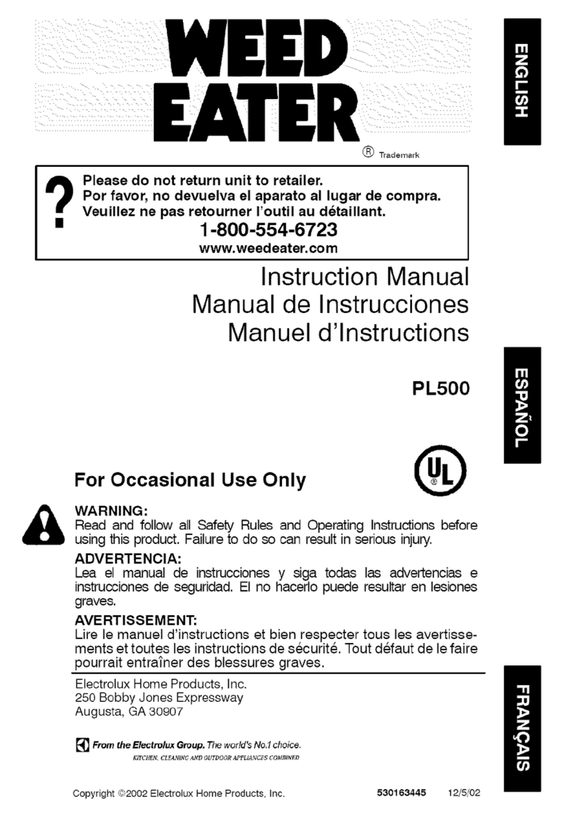 Weed Eater WEED EATER PL500 User manual