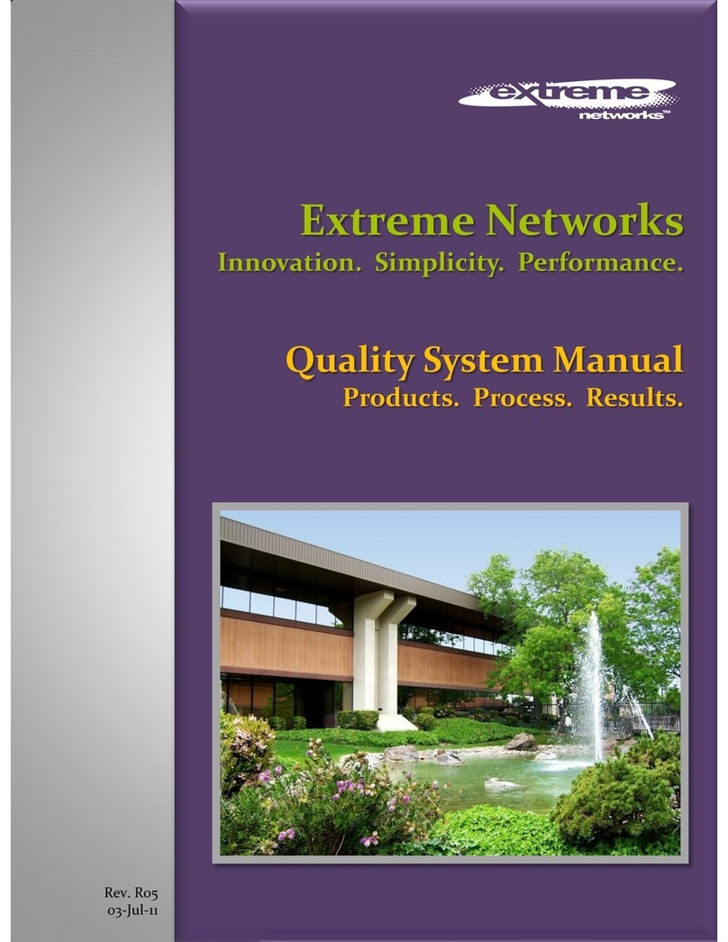 Extreme Networks Innovation. Simplicity. Performance. manual