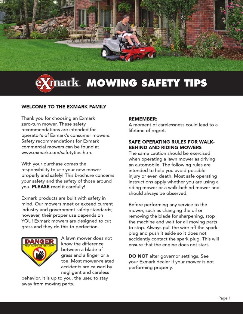 Exmark MOWING SAFETY TIPS Installation guide