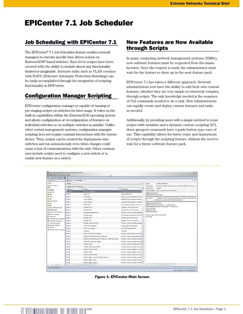Extreme Networks EPICenter 7.1 Job Scheduler Installation guide