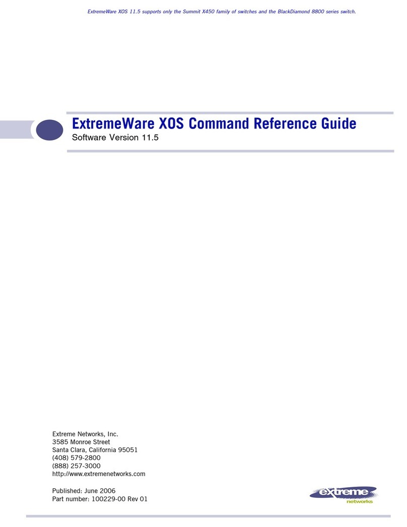 Extreme Networks ExtremeWare XOS Command Command reference guide Extreme Networks ExtremeWare XOS Command Command reference guide