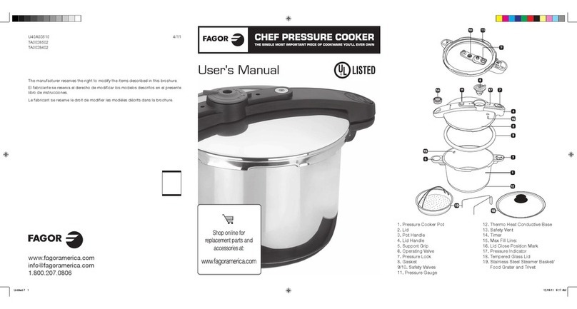 Fagor Chef Pressure Cooker User manual