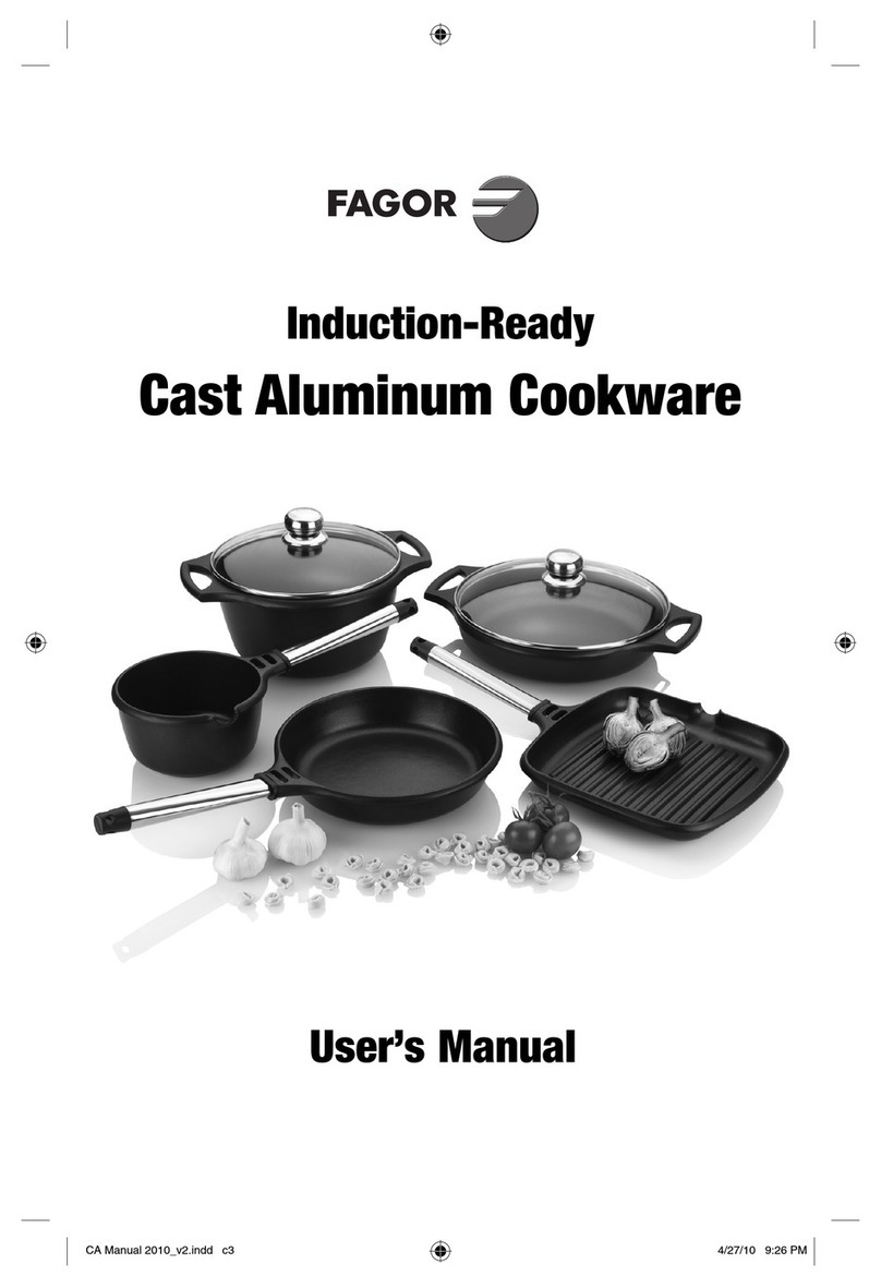 Fagor Cast Aluminum Cookware User manual