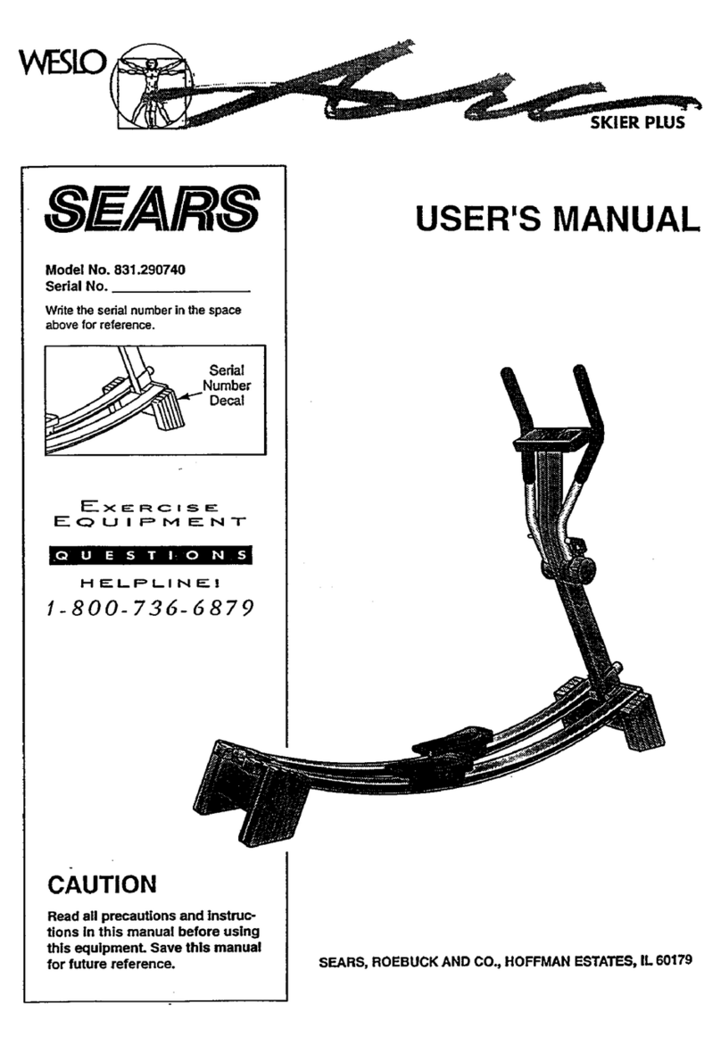 Weslo 831.290740 user manual