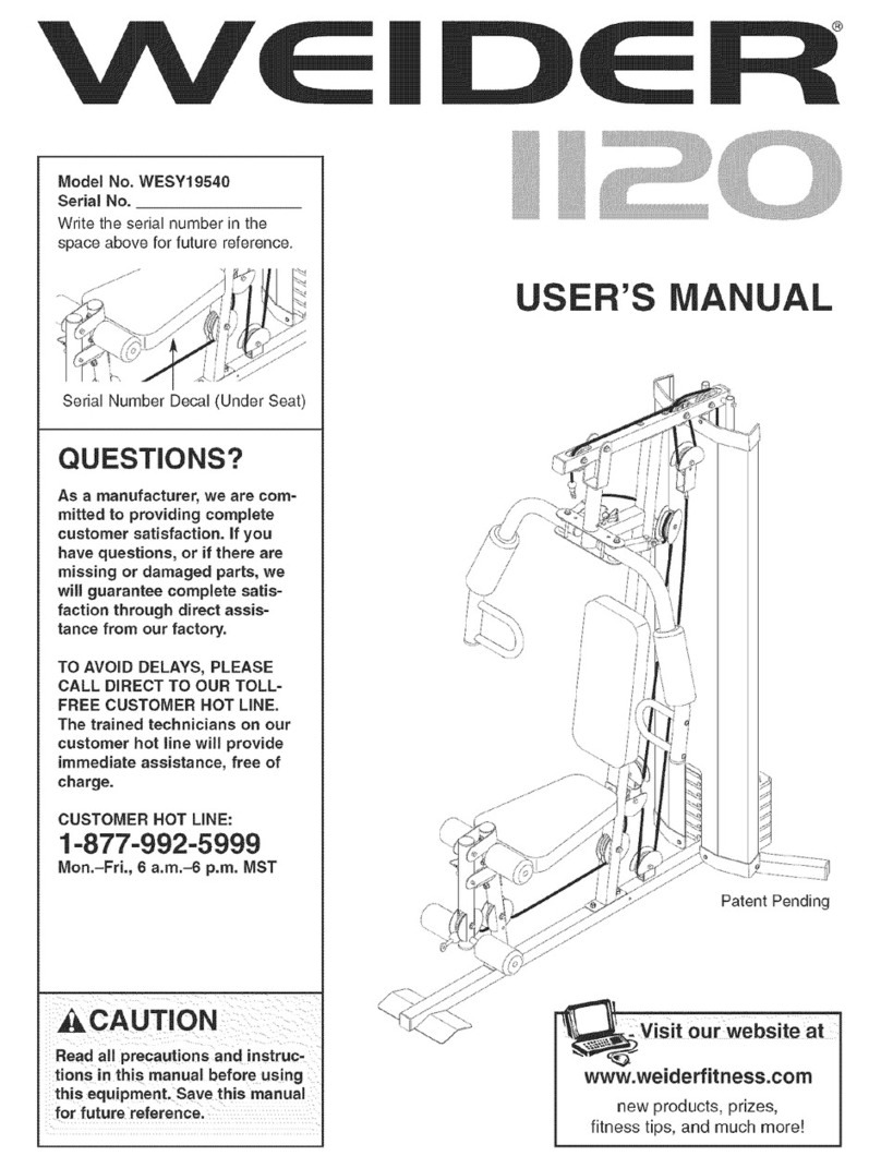 Weider 1120 User manual