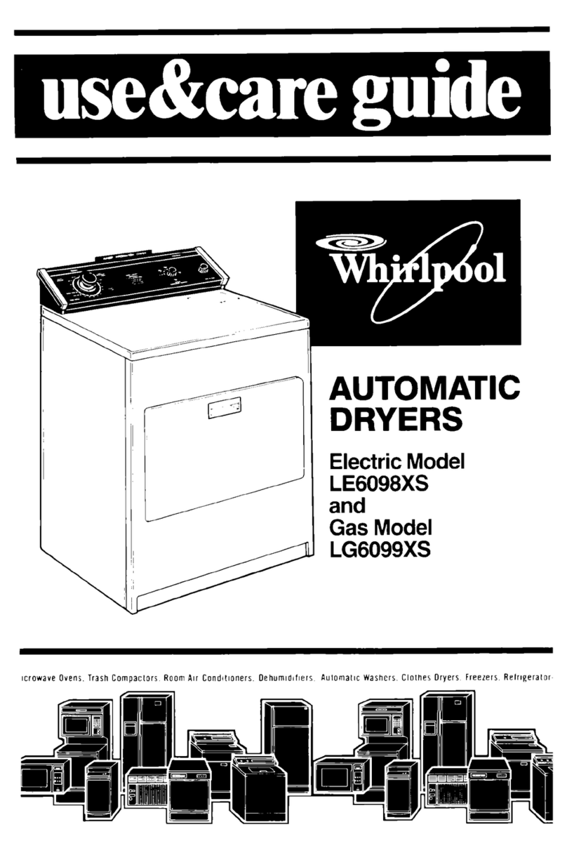 Whirlpool LE6098XS Use & care guide