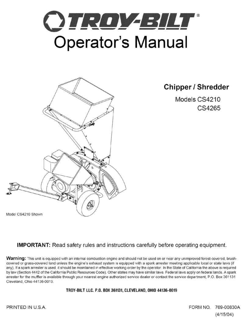 Troy-Bilt CS4265 Operator's manual