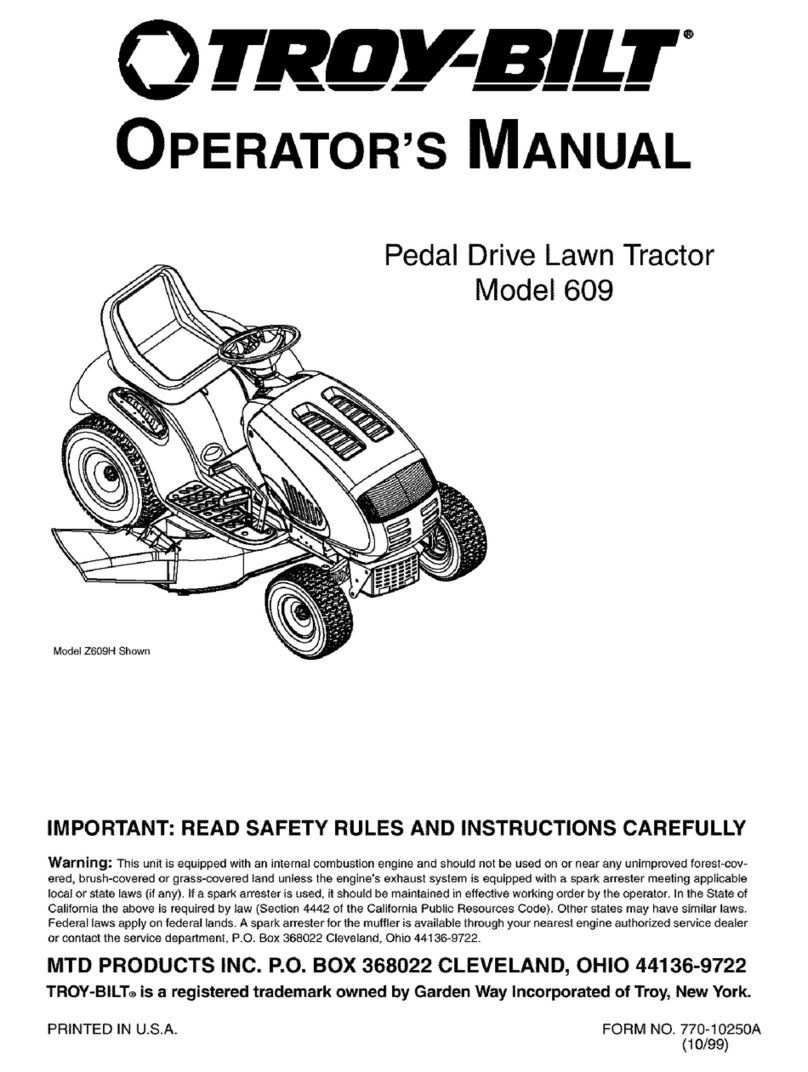 Troy-Bilt 609 User manual