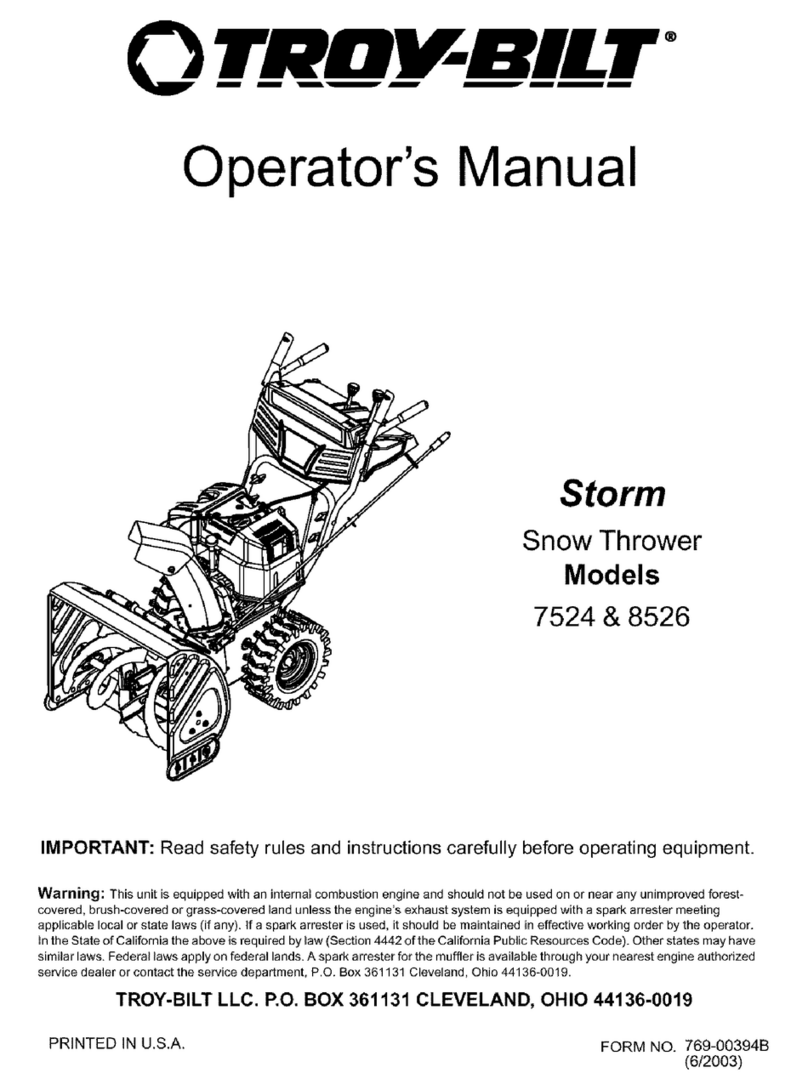 Troy-Bilt 7524 Operator's manual