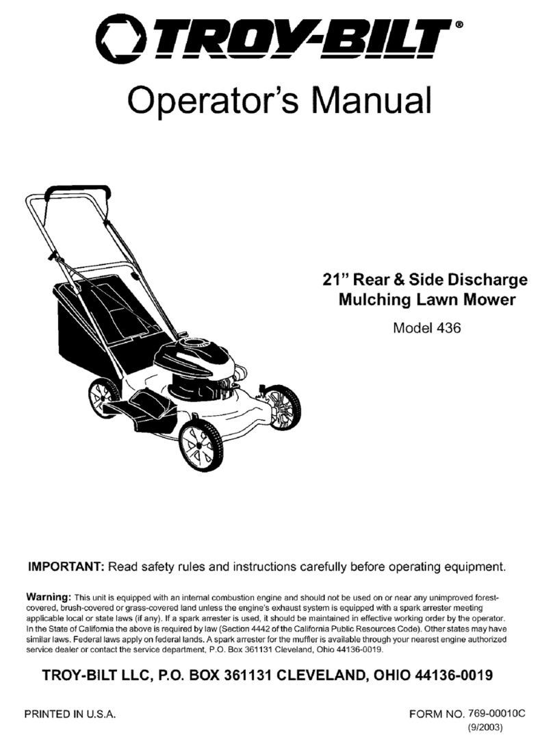Troy-Bilt 436 Operator's manual