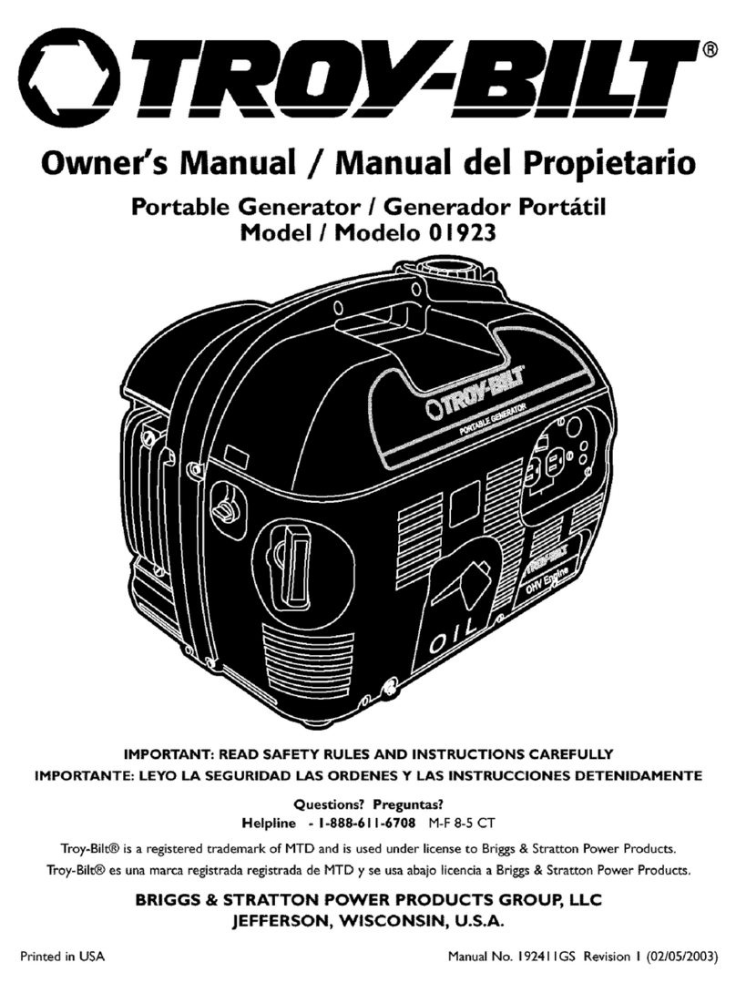 Troy-Bilt 1923 owner's manual