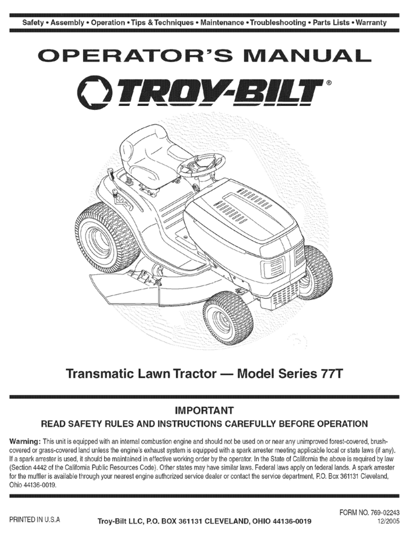Troy-Bilt 77T Series Operator's manual