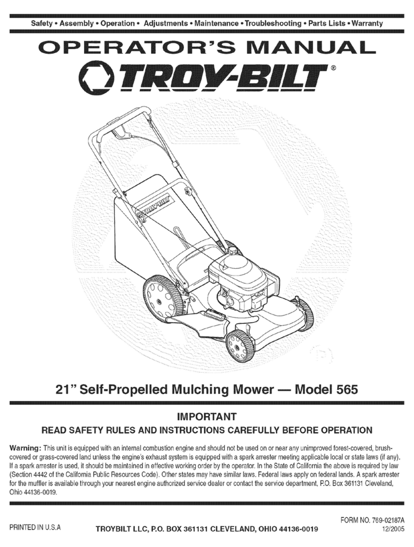 Troy-Bilt 565 Operator's manual