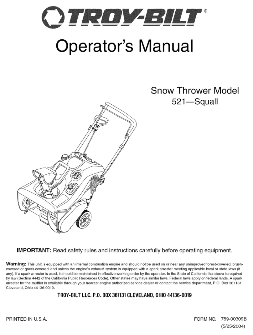 Troy-Bilt 521-Squall Operator's manual