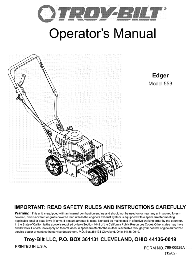 Troy-Bilt 553 Operator's manual