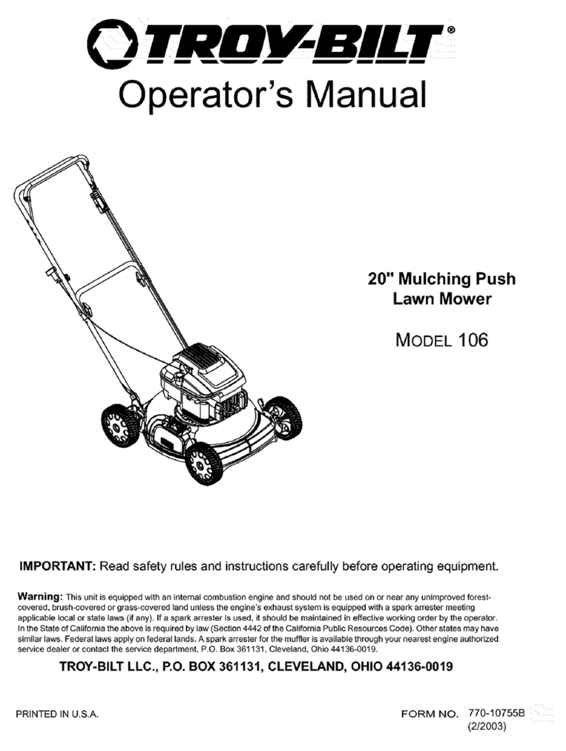 Troy-Bilt 106 User manual