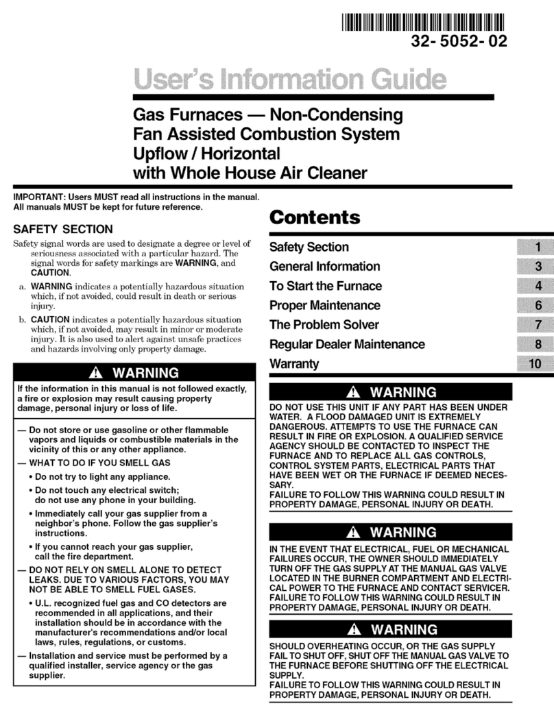 Trane ADD2B080A9362A User's information guide