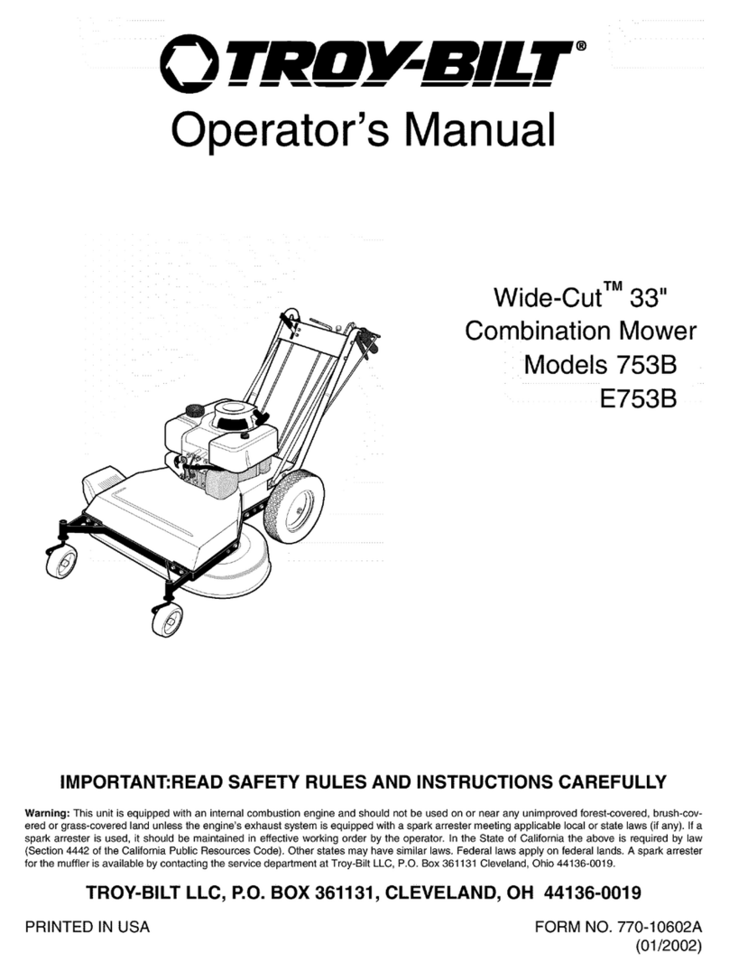 Troy-Bilt Wide-Cut E753B Operator's manual Troy-Bilt Wide-Cut E753B Operator's manual